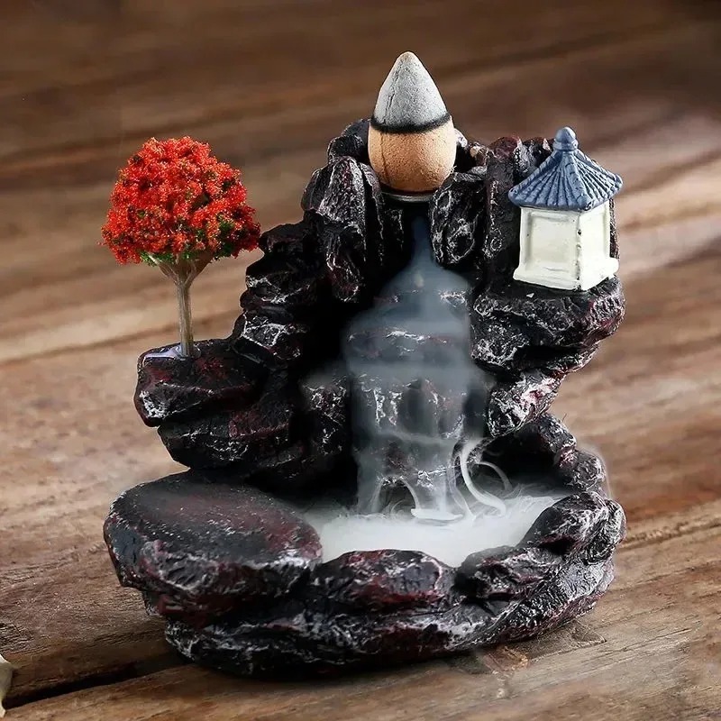 Smokeless Incense Stick - Backflow Incense Burner Mountain River Waterfall