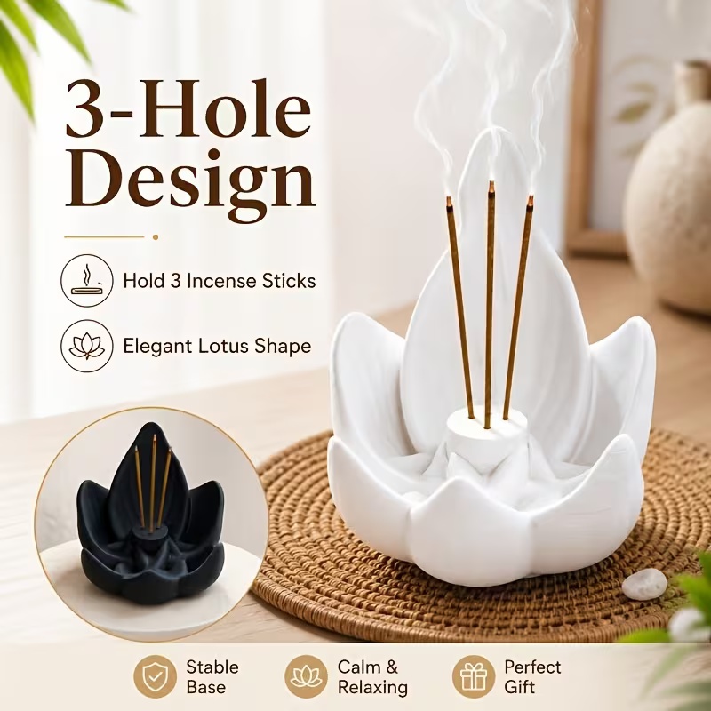 Zen Chinese Style Lotus Incens - Incense Cone Holder ulasan dan harga