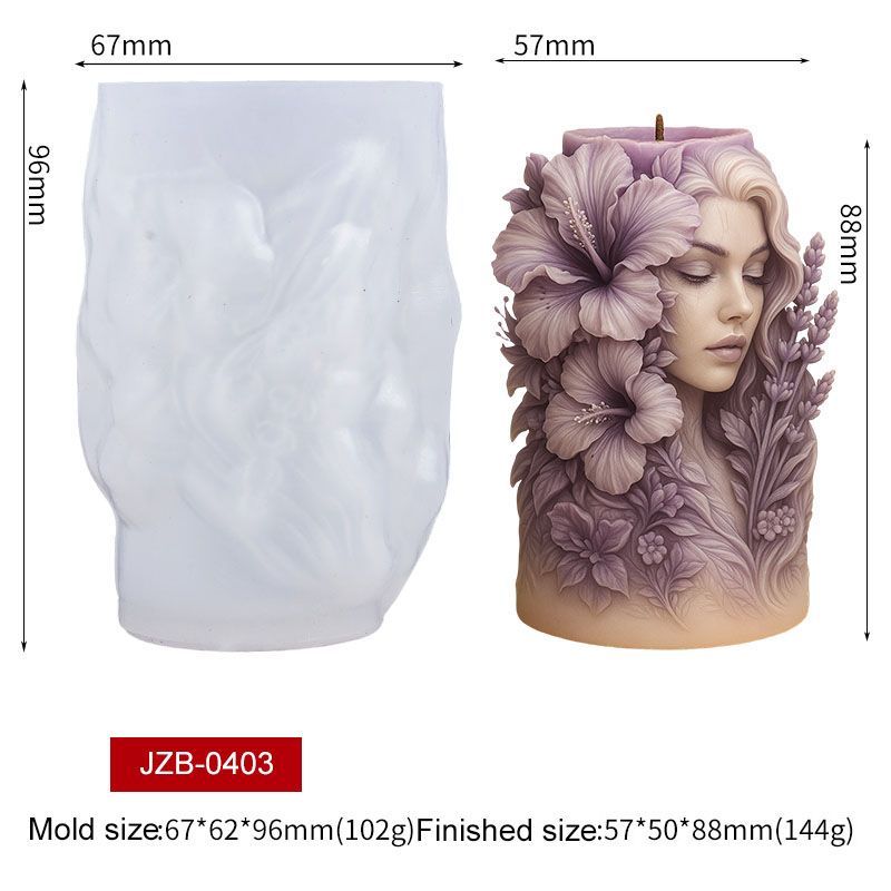 3D Hibiscus Flower Woman Godde - Home Fragrance Candles ulasan dan harga